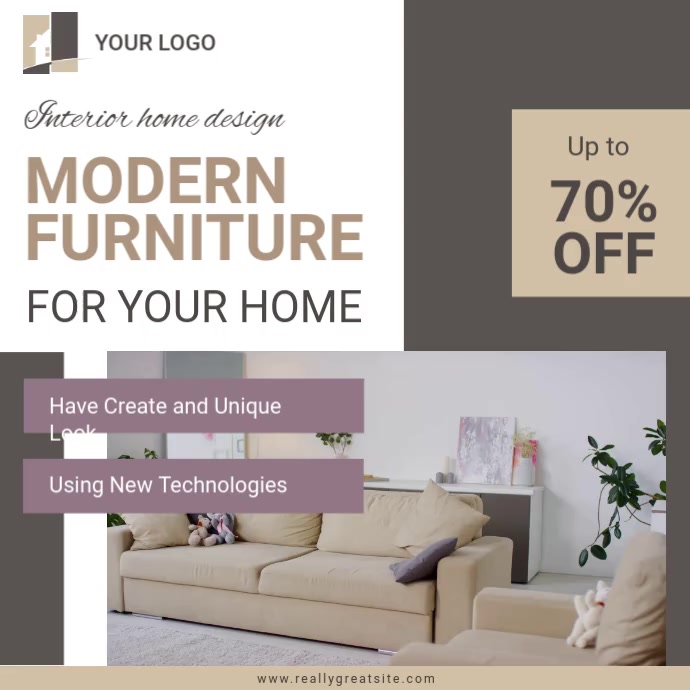 Home Decor Seasonal Sale Advertisement สี่เหลี่ยมจัตุรัส (1:1) template