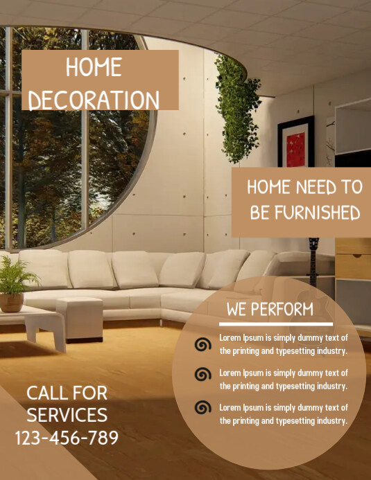 home decoration flyer,small business flyer 传单(美国信函) template