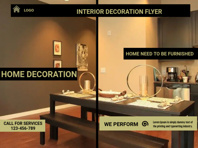 home decoration flyer,small business flyer Presentation template