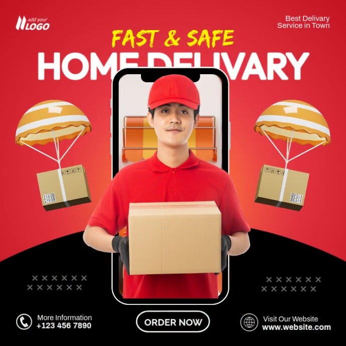 Home Delivary Instagram Post template