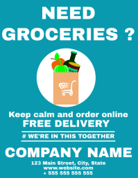 Home Delivery Coronavirus Emergency Flyer Template Postermywall