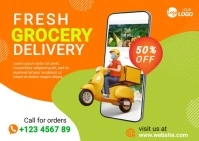 Home Delivery Service Ad Postal template