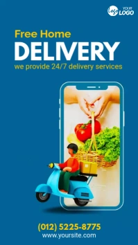Home Delivery Service Ad Instagram Story template