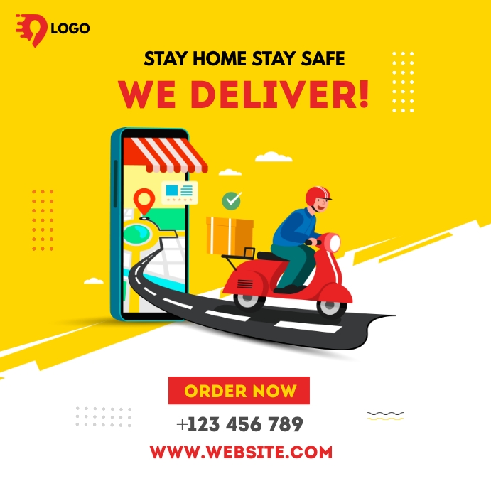 Home Delivery Posts Home delivery service Template | PosterMyWall
