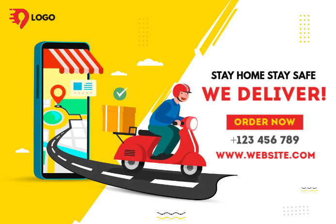 Delivery Rider Banner Free Home Delivery Banner