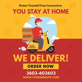 Home Delivery Service Instagram Post template