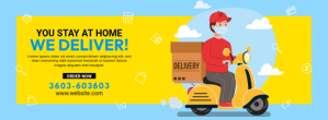 Home Delivery Service Foto Sampul Facebook template