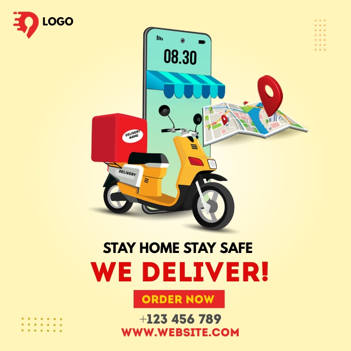 Home Delivery Posts Home delivery service Template | PosterMyWall