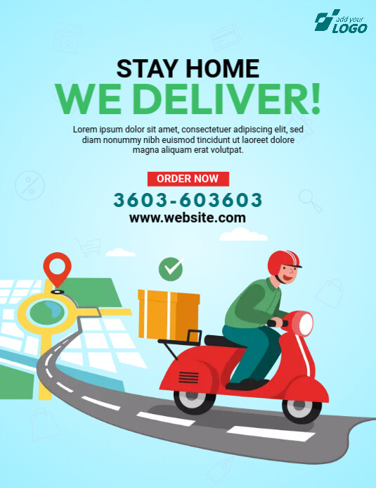 Home Delivery Service Flyer Template PosterMyWall