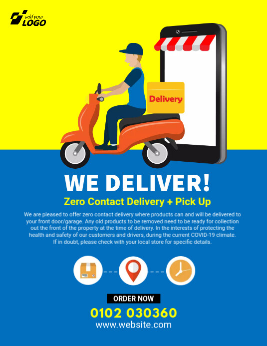 Home Delivery Service Flyer Template PosterMyWall