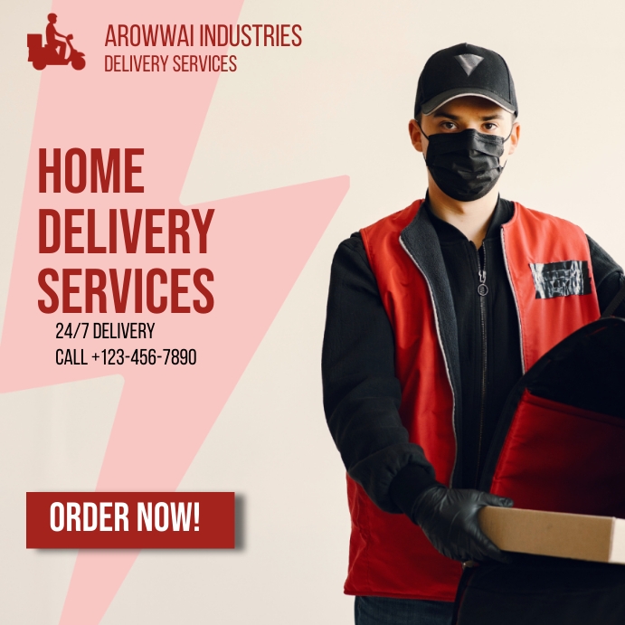 Home Delivery Posts Home Delivery Services Instagram Post Template | PosterMyWall