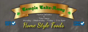 棕色 Food Delivery Service Facebook-coverfoto Template