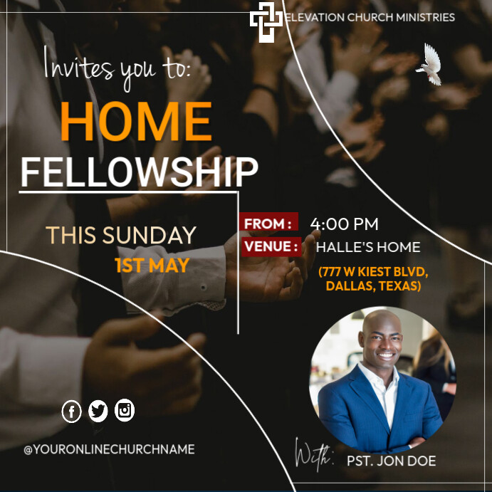 HOME FELLOWSHIP Template | PosterMyWall