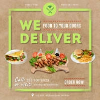 Home Food Delivery Service Advertisement Instagram Post template