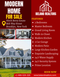 Home For Sale & Real Estate Flyer (format US Letter) template