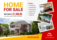 Home for Sale Banner ad Postcard template