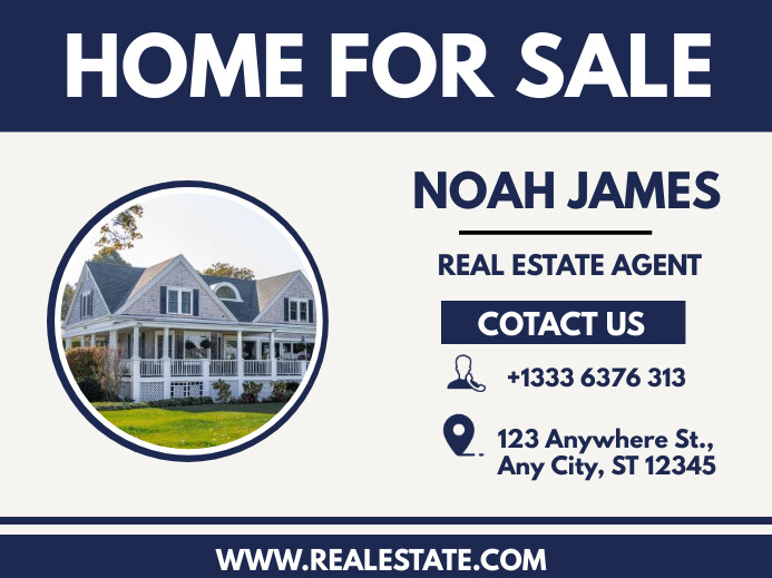 Home For Sale Znak podwórkowy template
