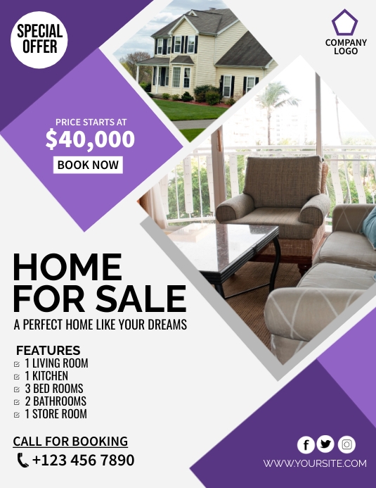 Home for sale Template PosterMyWall