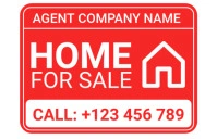 Home for Sale Sign - Home for Rent Sign Tabloid template