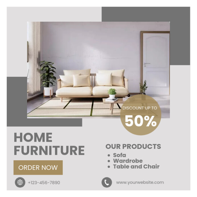 Home Furniture Instagram Template PosterMyWall
