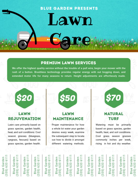 Home Garden Care Flyer with Tear Off Tabs Template PosterMyWall