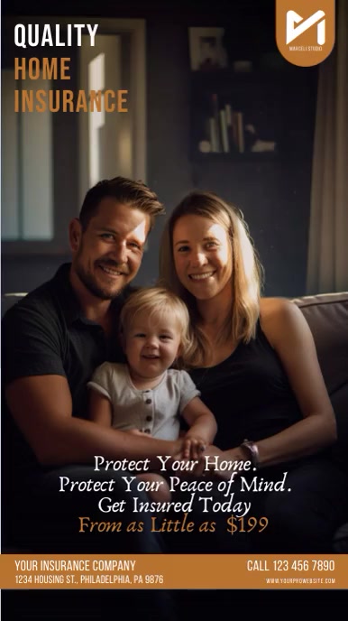 Home Insurance Ad Template | PosterMyWall