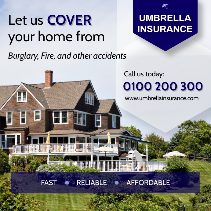 Home Insurance Template | PosterMyWall