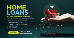Home Loan Ad Template Изображение, которым поделились на Facebook