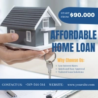 Home loan flyer template design Square (1:1)