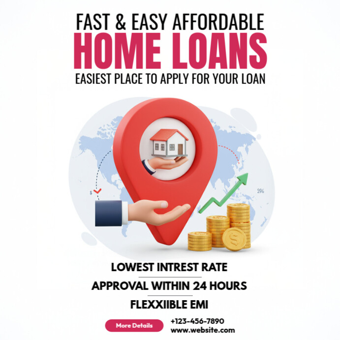 Home Loan Instagram Post Template | PosterMyWall