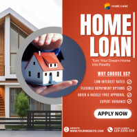 home loan poster Cuadrado (1:1) template