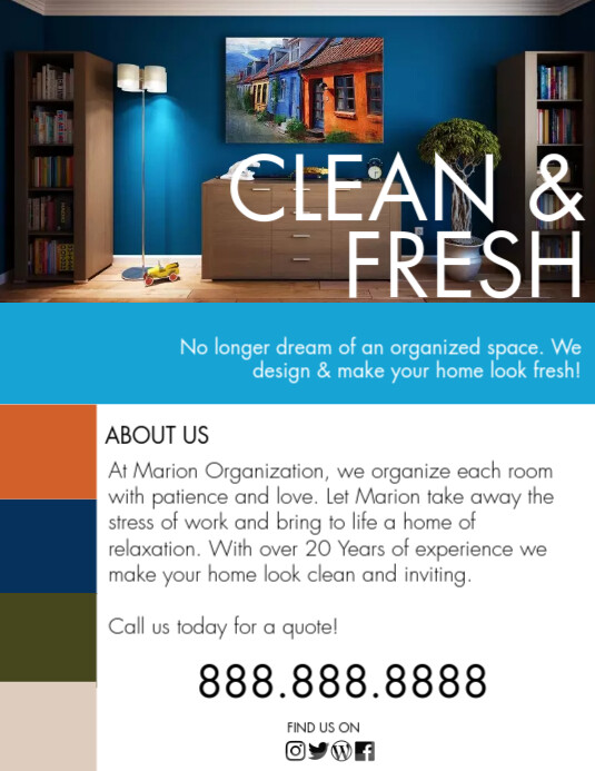 Copy of Home Organization Services Flyer Design PosterMyWall