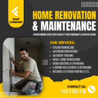 home renovation and maintenance poster template