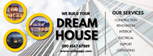 Hvid Construction Services Facebook-coverfoto Template