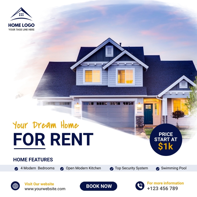 Copy of Home Rent Template | PosterMyWall