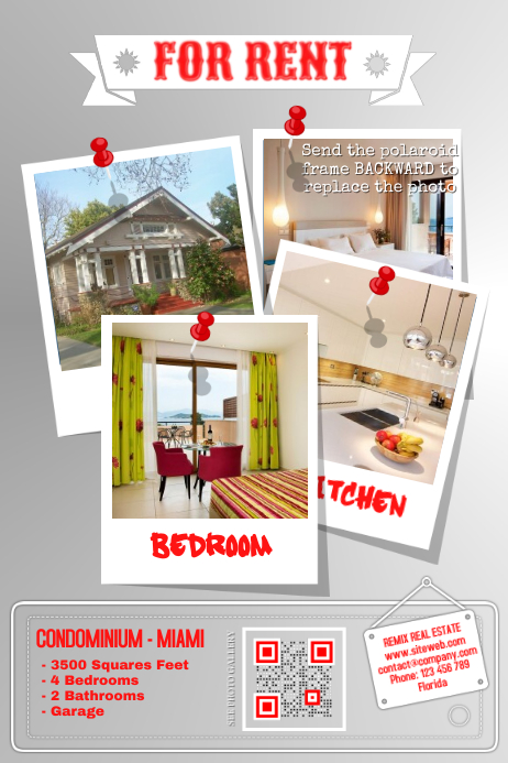 Home Rental Flyer Red Template Postermywall