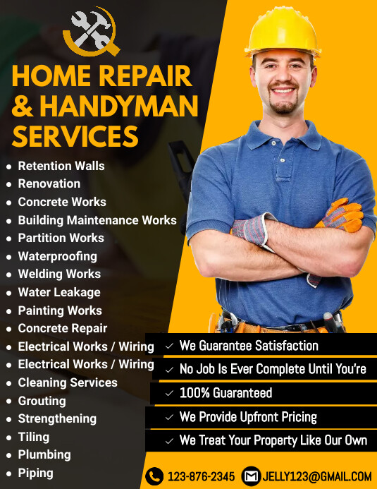 home repair & handyman flyer template