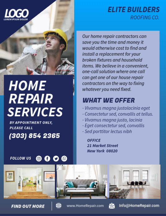 Home Repair and Refurbishing Flyer Template PosterMyWall