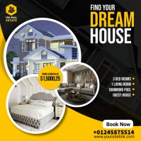 home sale flyer 方形(1:1) template