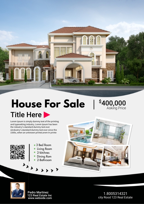 home sale flyer template A6