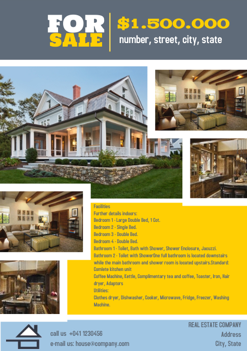 Home Sale Flyer Template Postermywall