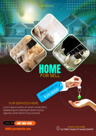 home sell A6 template