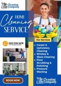 Home Service Cleaning A4 template