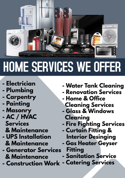 Home Service Header Photo Copy of Home Service | PosterMyWall