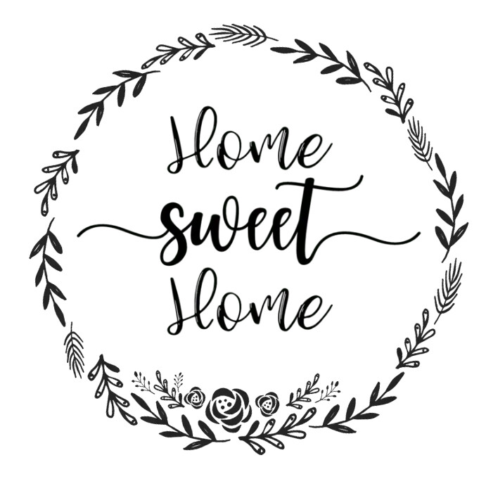 Home sweet home โพสต์บน Instagram template