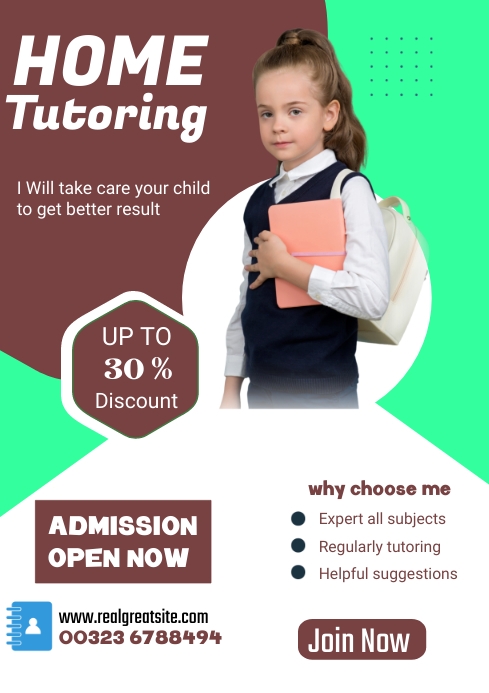 Copy of home tuition admission | PosterMyWall