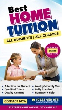Home Tuition Ads Instagram Reel template