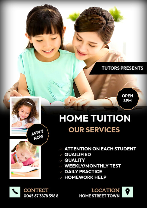Home tuition poster Template | PosterMyWall