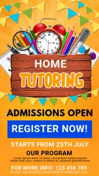 Home tuition poster Instagram Story template