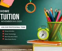 Home tuition poster Medium Rectangle template